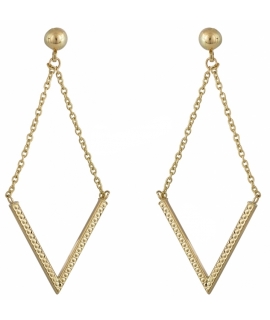 Earrings hanging gold