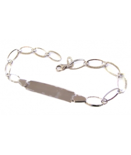 Child name Bracelet whitegold K14