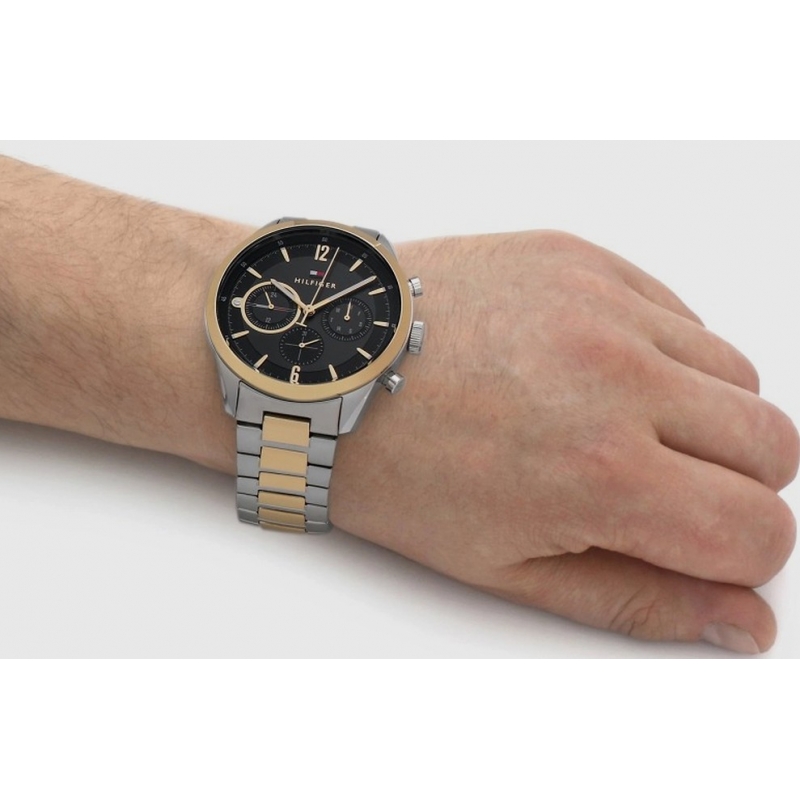 Modern man's watch with white dial