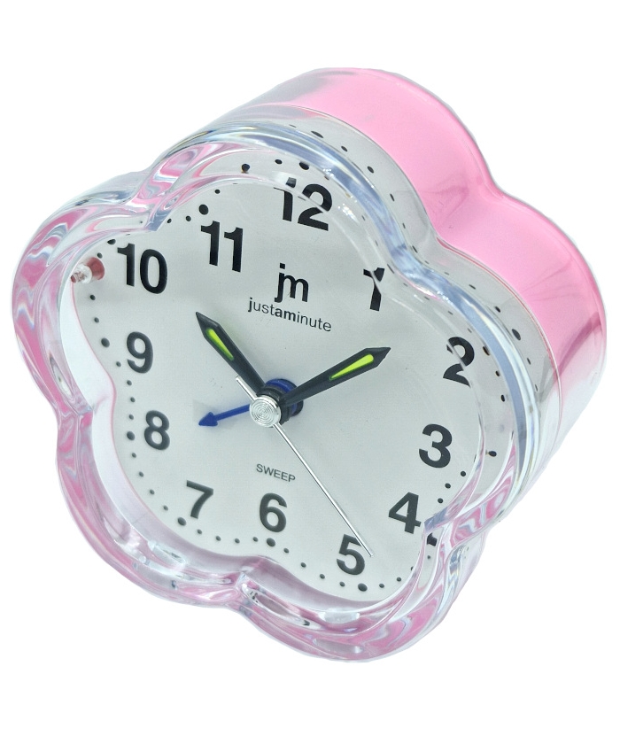 Alarm Clock JM Pink Silent JA7049 Fiore