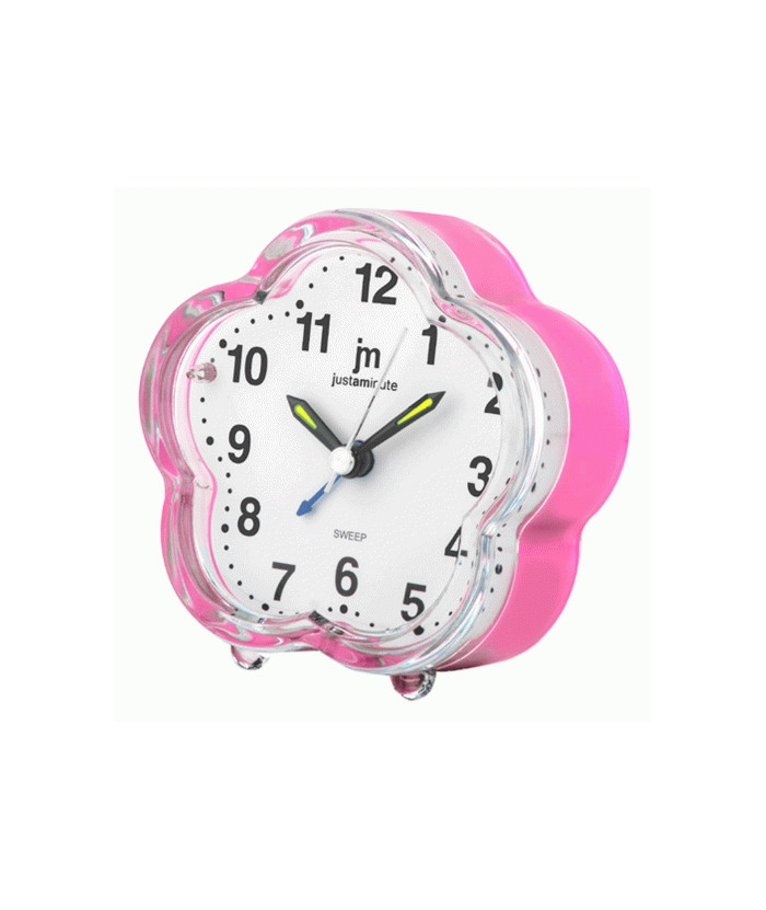 Alarm Clock JM Pink Silent JA7049 Fiore