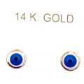 Earrings gold K14 "Eyes" 5mm