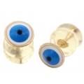 Earrings gold K14 "Eyes" 5mm