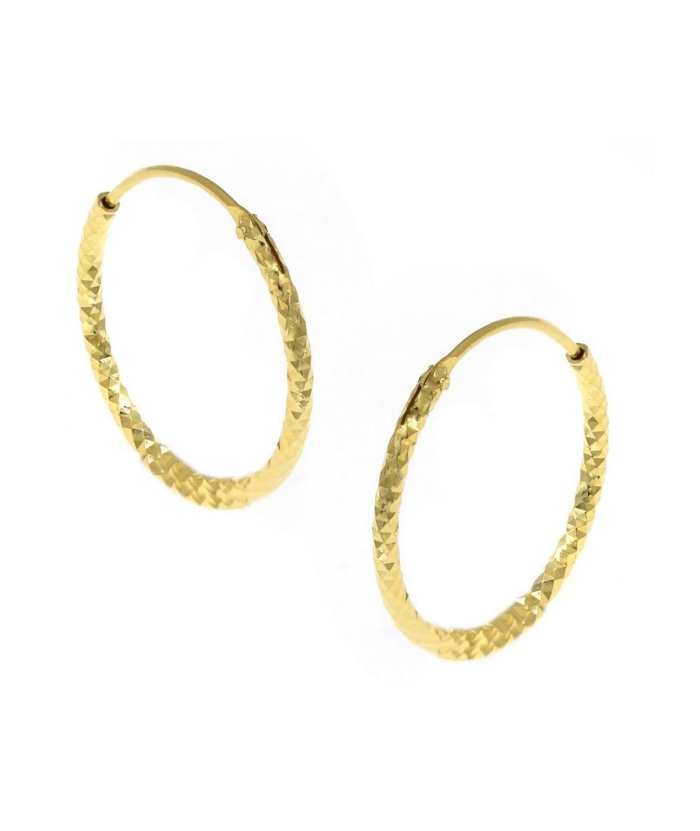 Earrings hoop Silver XL Goldplated 20mm