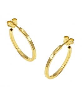 Earrings hoop Silver XL Goldplated 35mm