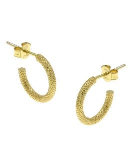 Earrings hoop Silver XL Goldplated 35mm