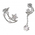 Earrings Silver Goldplated "Moon"
