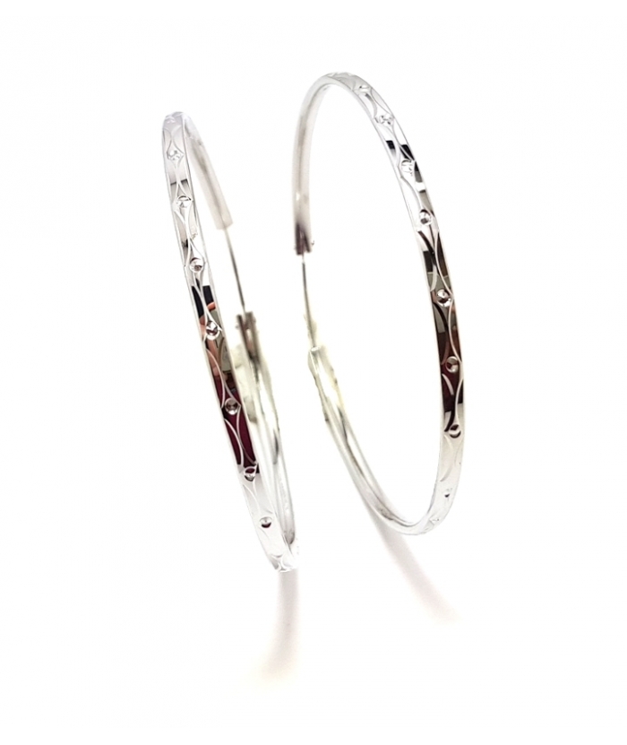 Earrings hoop Silver XL