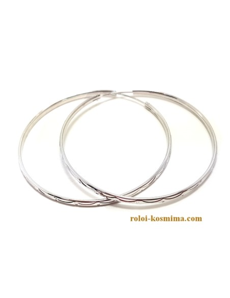 Earrings hoop Silver XL