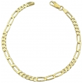 Bracelet gold K14 Figaro