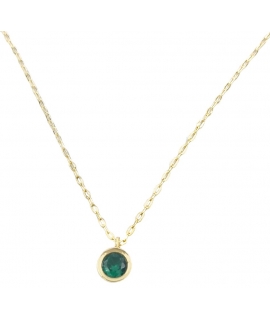 Necklace Gold K14 with emerald