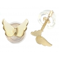 Earrings gold K14 Wings