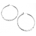 Earrings hoop Silver 35mm