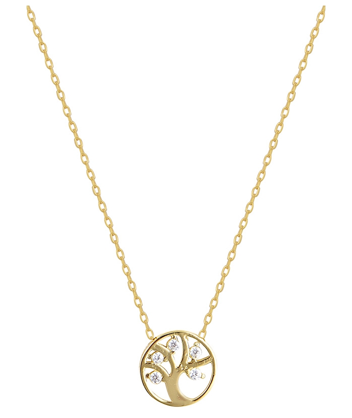 Necklace Gold K14 "Tree of life"