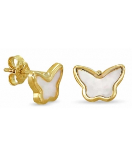 Earrings gold K9 Butterflies