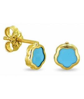Earrings gold K9 Daisies