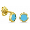 Earrings gold K9 Daisies