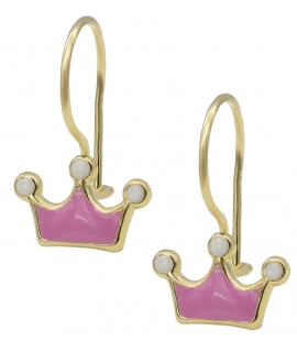 Earrings children Gold K9 Crowns