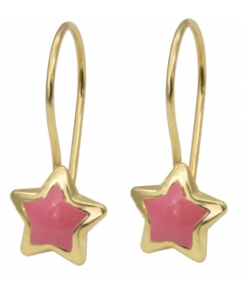 Earrings children Gold K9 Stars