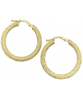 Earrings hoop gold K14 25mm