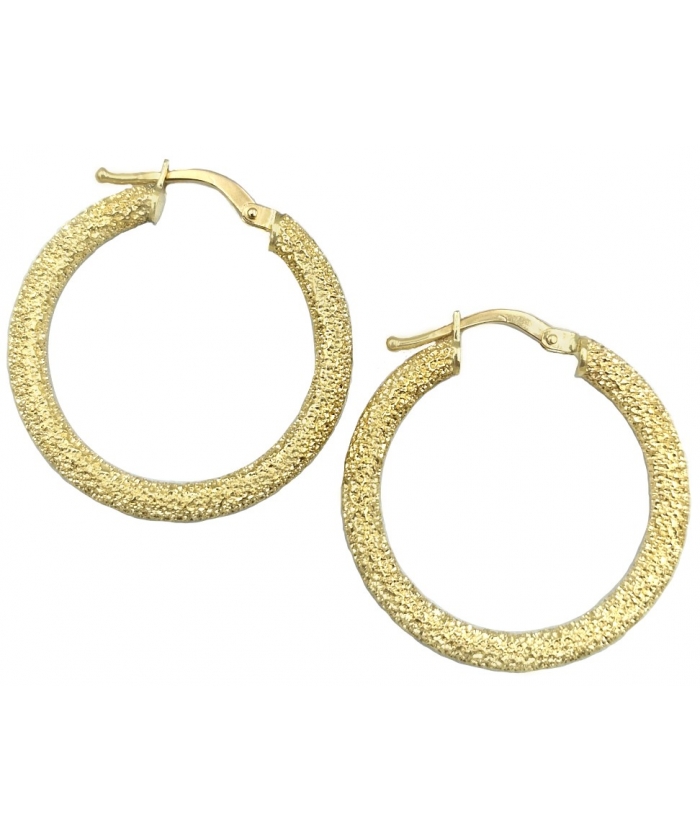 Earrings hoop gold K14 25mm