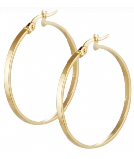 Earrings hoop gold K14 30mm