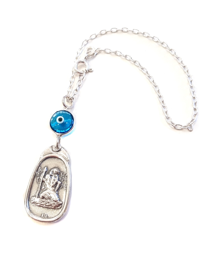 Car Amulet Silver 925° "Saint Christopher"
