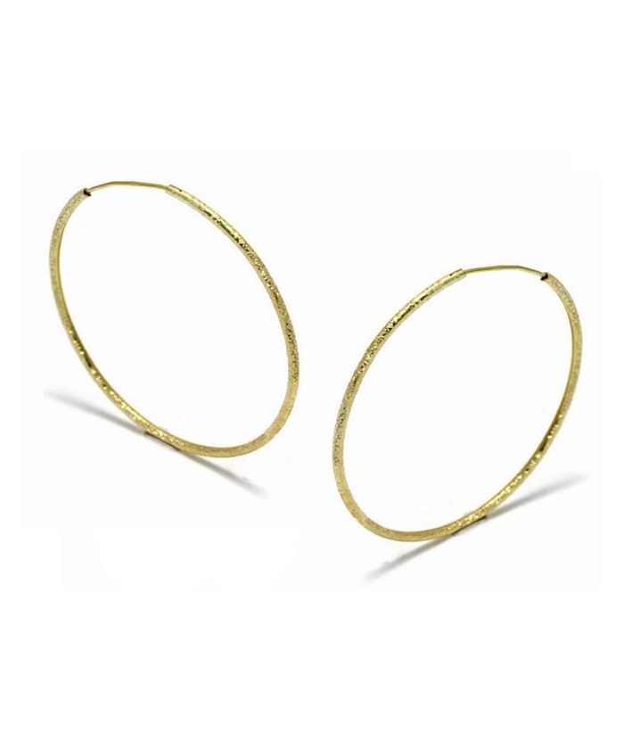 Earrings hoop Silver XL Goldplated 35mm