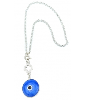 Car Amulet Silver 925° Cyan Eye
