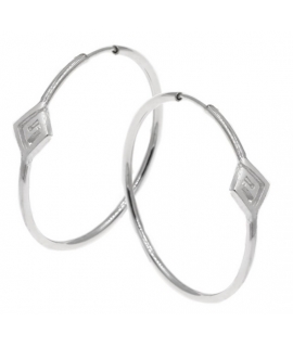 Earrings hoop Silver 35mm