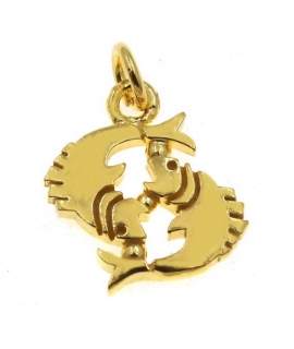 Zodiac Sign Gold K14 'Fishes'