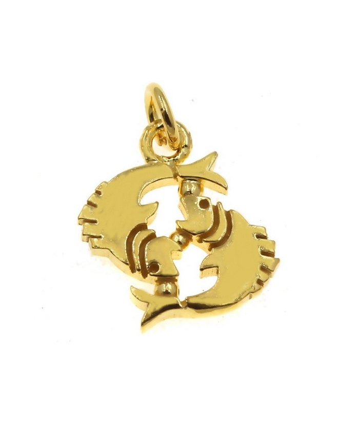 Zodiac Sign Gold K14 'Fishes'