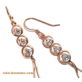 Earrings Silver Hanging Rosegold