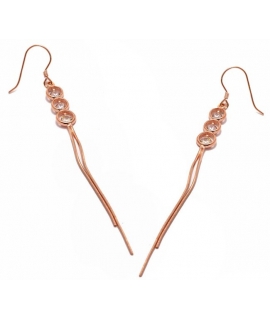 Earrings Silver Hanging Rosegold