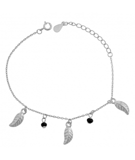Bracelet anklet with leafs