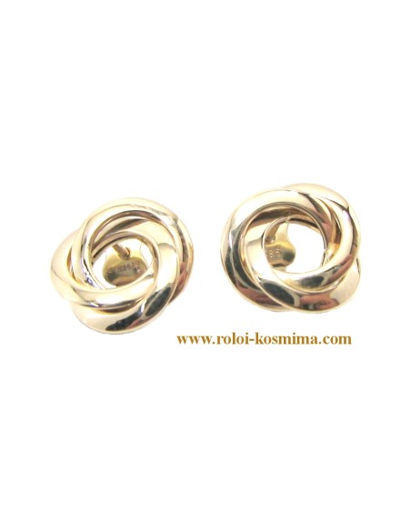 Earrings gold K14 "Knot"