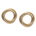 Earrings gold K14 Circles
