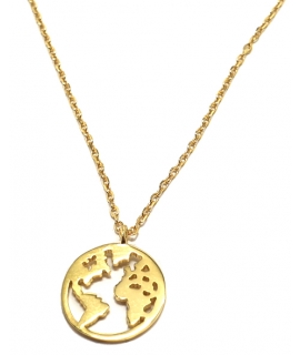 Necklace Silver-Goldplated 925° World