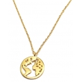 Necklace Silver-Goldplated 925° World