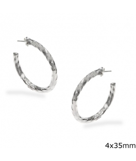 Earrings hoop Silver 2