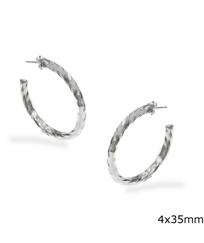 Earrings hoop Silver
