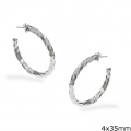 Earrings hoop Silver