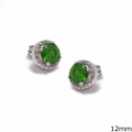 Earrings Silver Rozetes