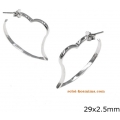 Earrings hoop Silver "Heart"