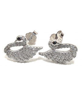 Earrings Silver Swan