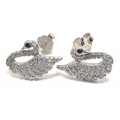 Earrings Silver Swan