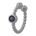 Earring Silver type ear-cuff "Blue zircon"