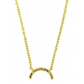 Necklace Silver-goldplated Colorful mid-circle