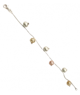 Bracelet Silver colorful balls