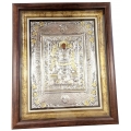 Silver icon 'Taxiarhis Michael' glass 35x42cm